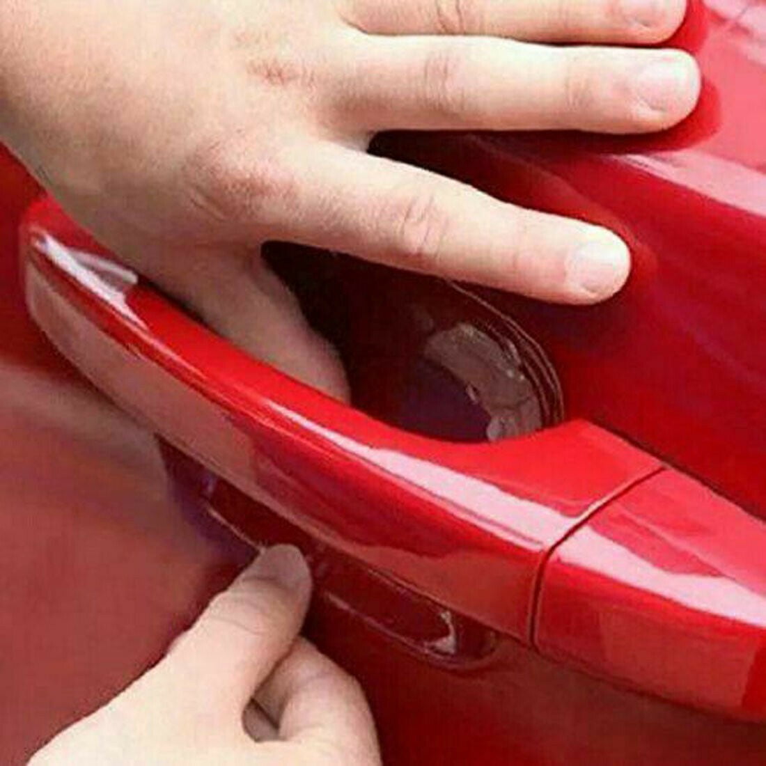 8pcs Invisible Clear Car Door Handle Paint Scratch Protector Guard Film Sheet