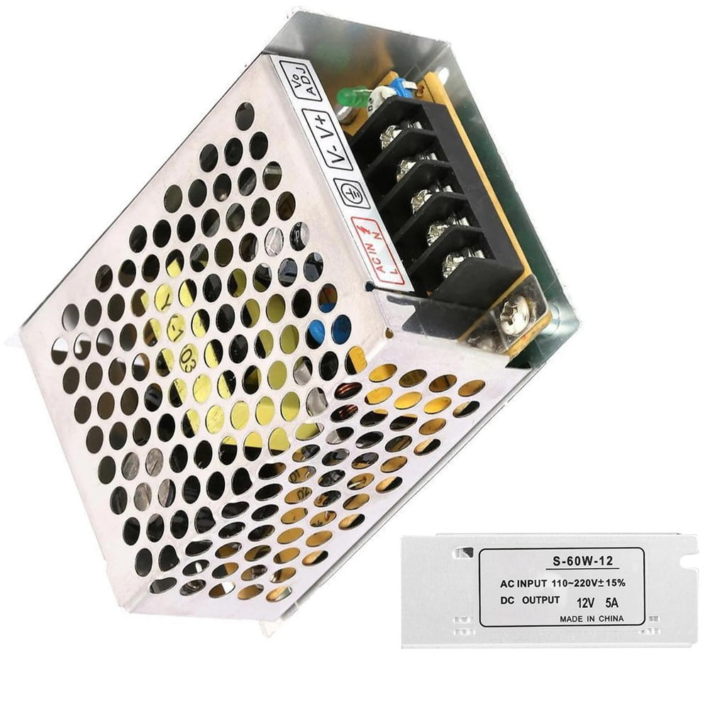 12V 5A Power Supply Adapter 60W Switching Power Supply12V Dc For Led Strip Light Smile Home