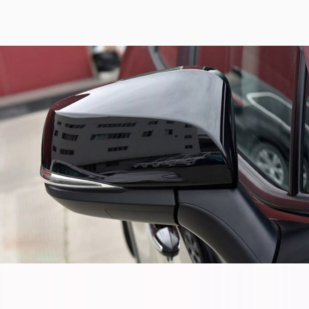 1pcs Passenger / Driver Side Rearview Mirror Cover Cap For Toyota for RAV4 20-23 Black-R