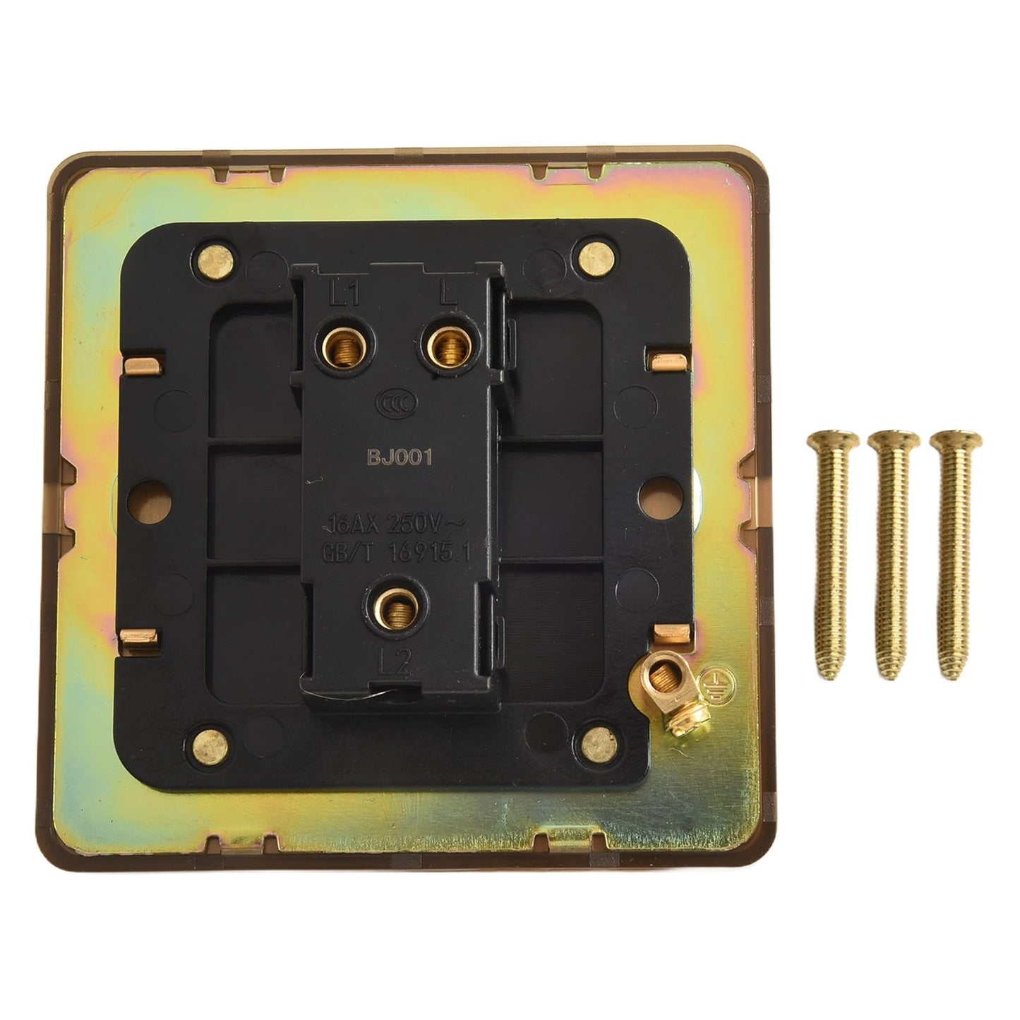 Toggle Light Rocker Switch 1/2 Way Retro Brass Plate Lever 86 Type Toggle Switch 1 Gang Smile Home 1 Gang