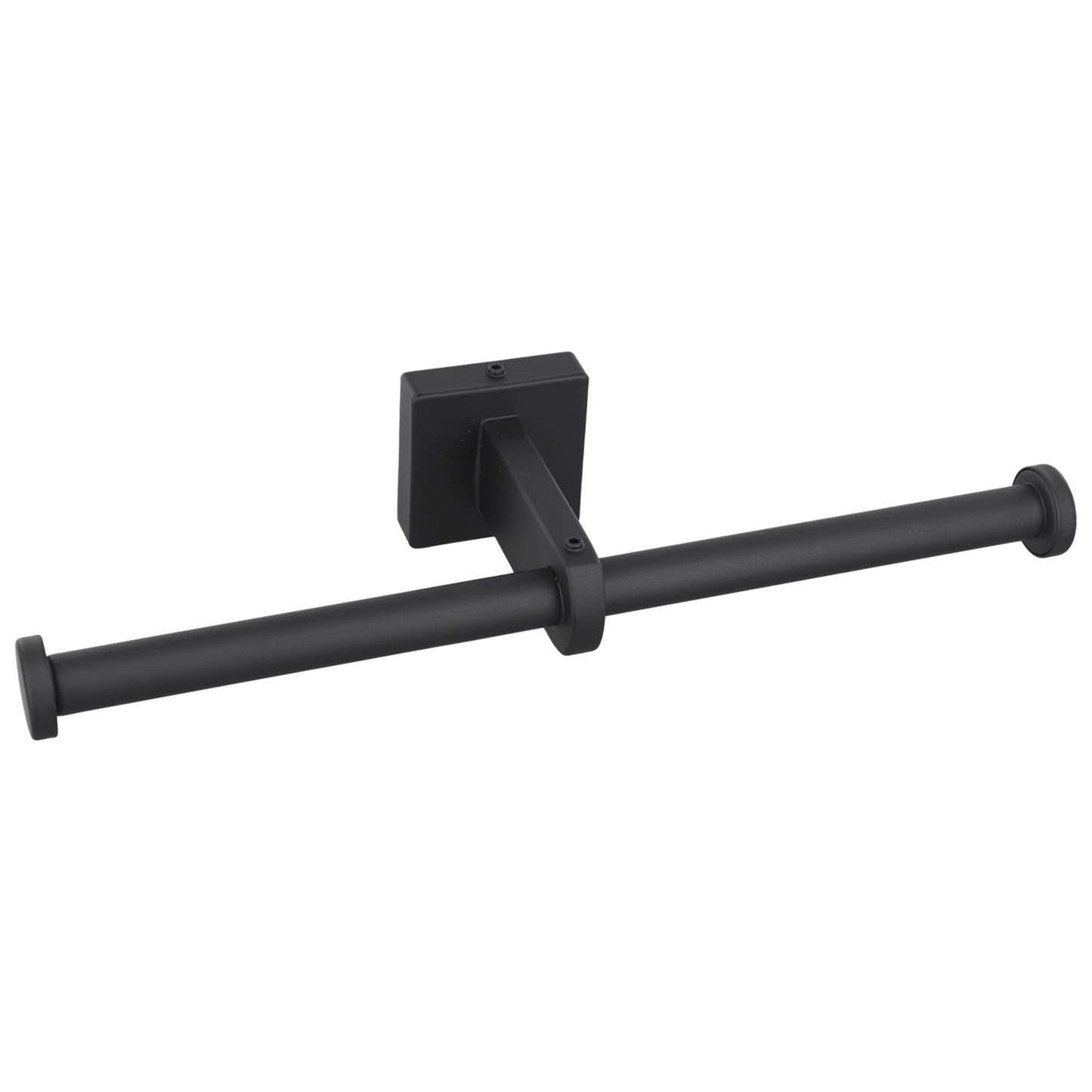 Stainless Steel Toilet Roll Holder Double Ring Toilet Paper Holder Wall Black Smile Home