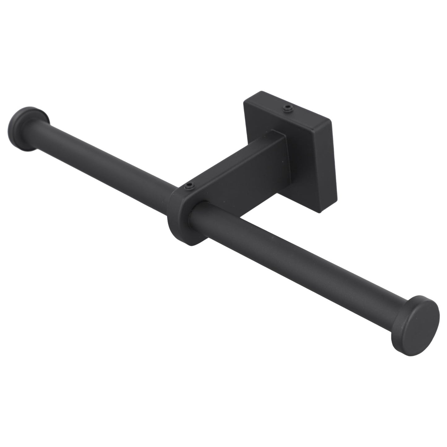 Stainless Steel Toilet Roll Holder Double Ring Toilet Paper Holder Wall Black Smile Home