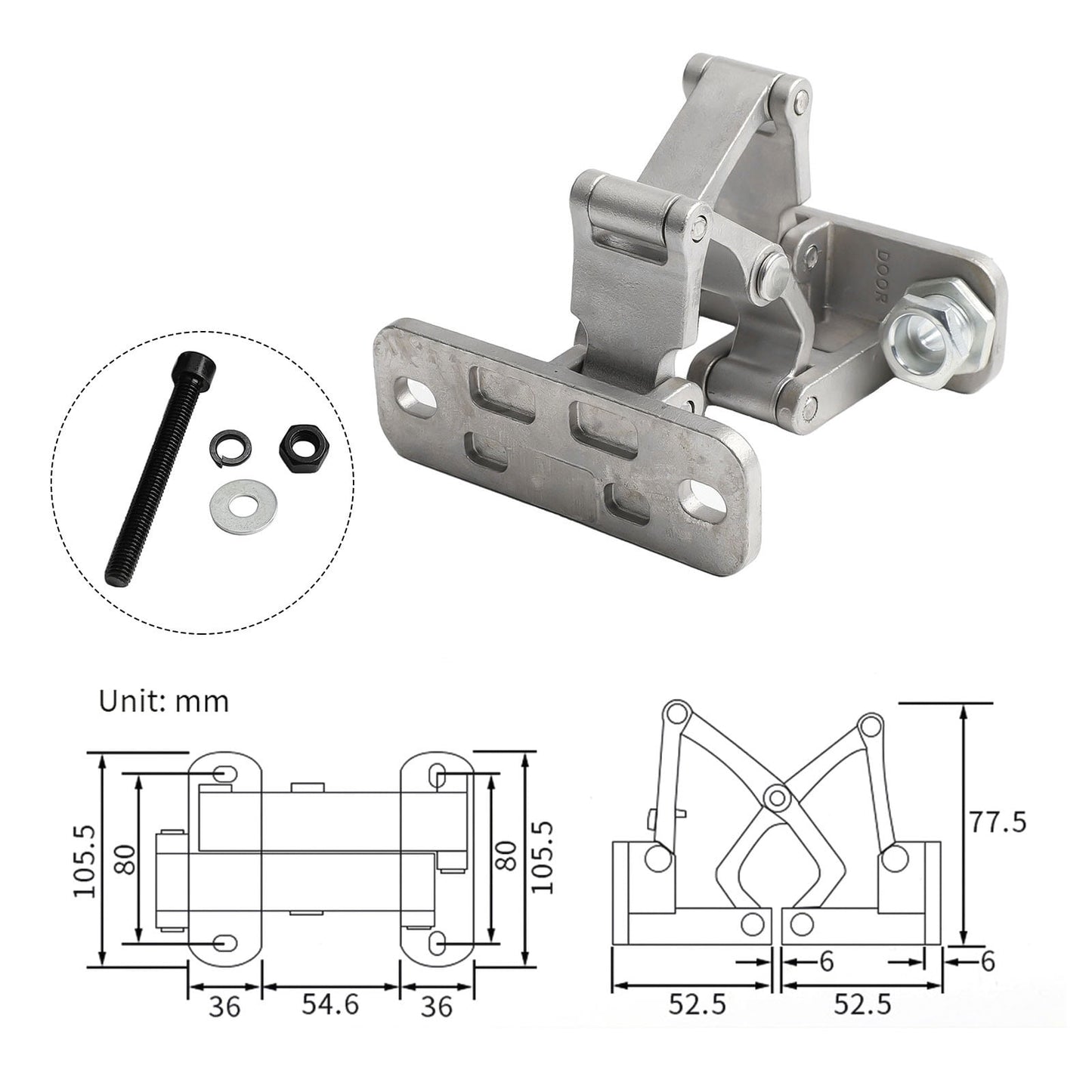 Heavy Duty Stainless Steel Stone Door Hinge Open Invisible Fire Hydrant S( 70Kg) Smile Home L（250Kg）