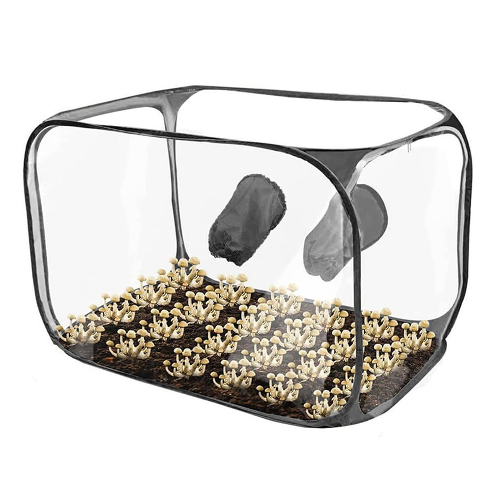 Still Air Box, Mushroom Grow Kit, Portable Compact Still Air Box Mycology Balck Smile Home