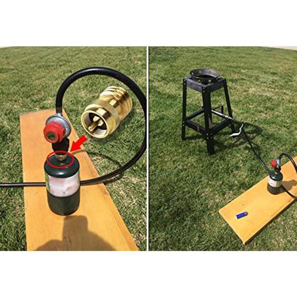 Solid Brass Steak Saver Propane Tank Adapter 1lb to 20lb Grill Bottle Converter Smile Home