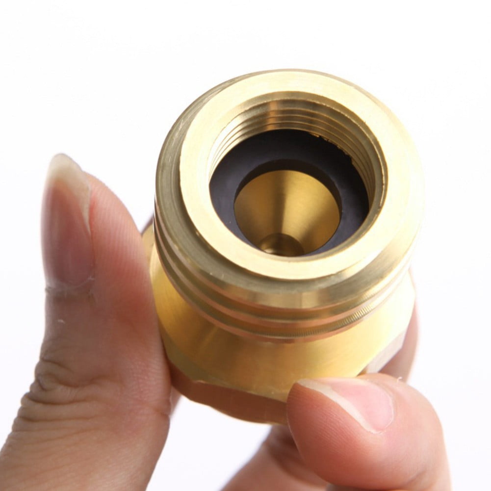 Solid Brass Steak Saver Propane Tank Adapter 1lb to 20lb Grill Bottle Converter Smile Home