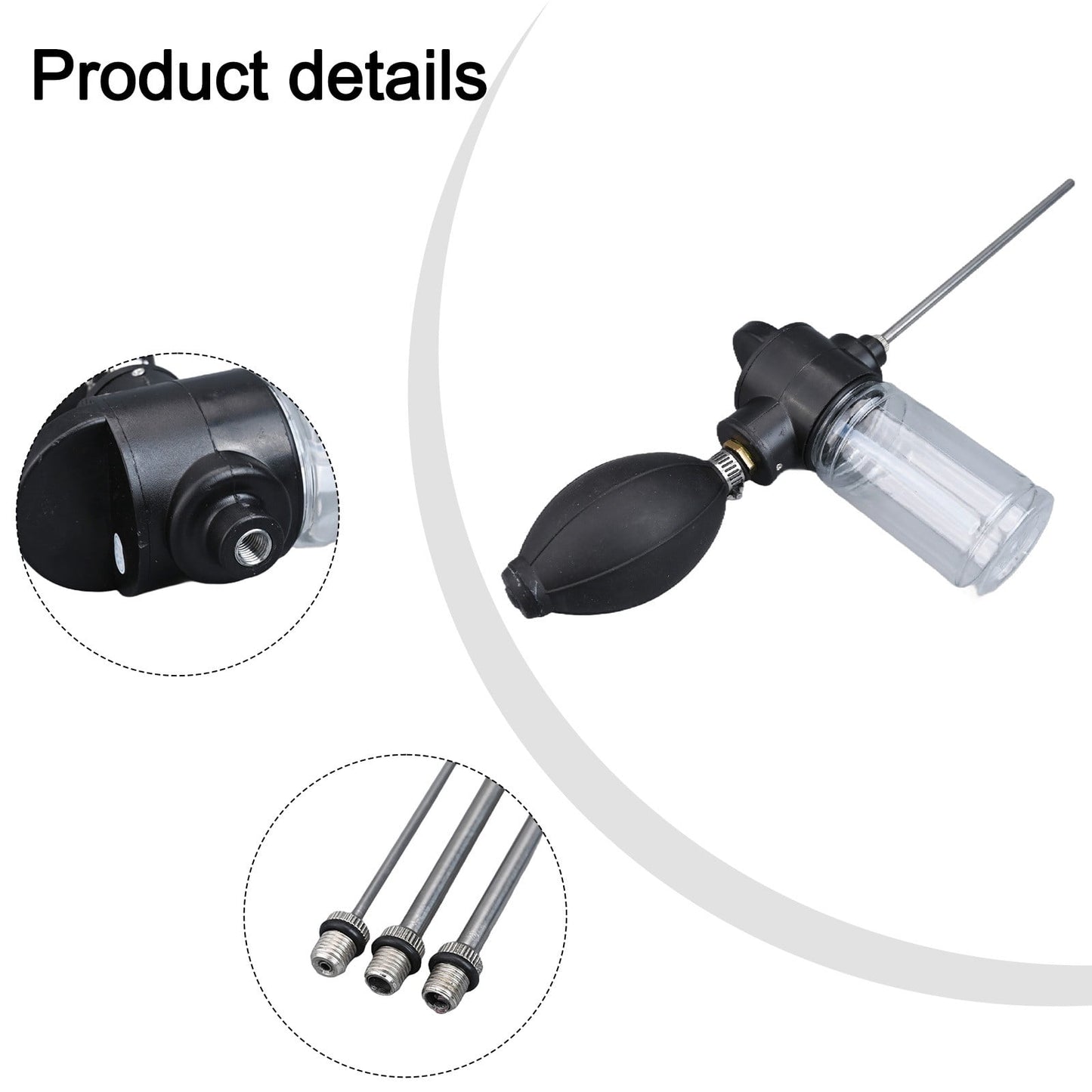 150ml Flies Control Bulb Duster With 3 Stainless Steel Nozzles Termite Removal Smile Home