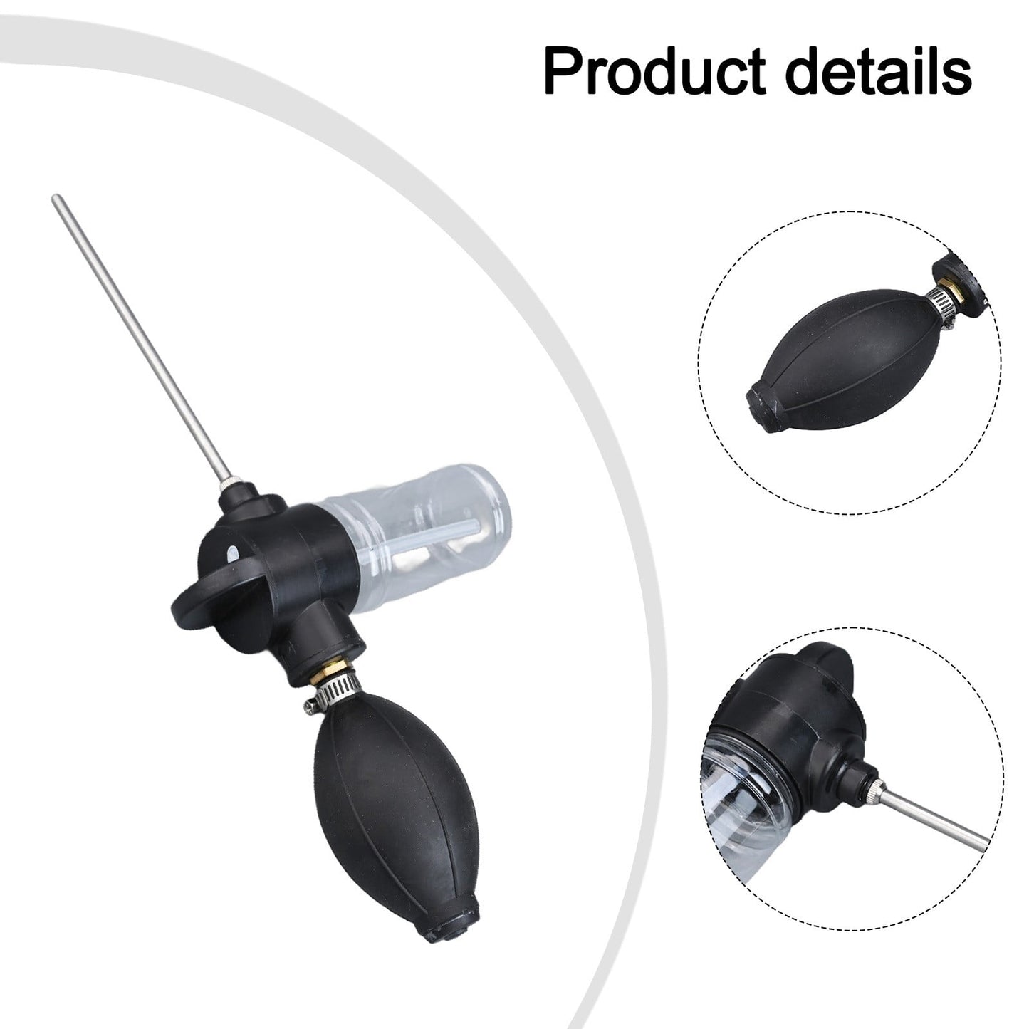 150ml Flies Control Bulb Duster With 3 Stainless Steel Nozzles Termite Removal Smile Home