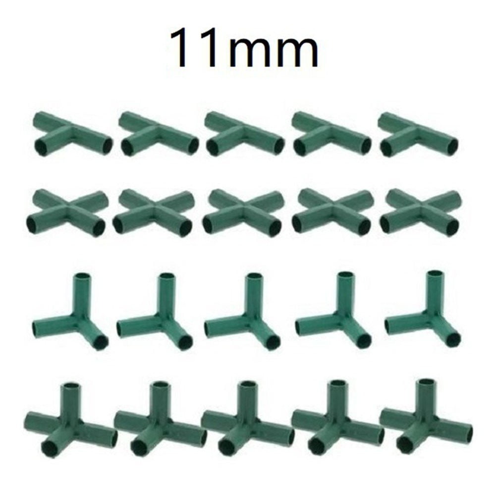 11mm Gardening Frame Connectors - Heavy Duty Greenhouse Support & Frame! Mix Smile Home A