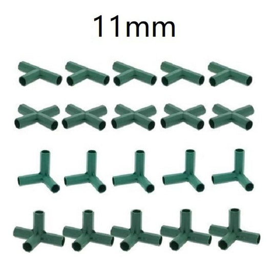 11mm Gardening Frame Connectors - Heavy Duty Greenhouse Support & Frame! Mix Smile Home B