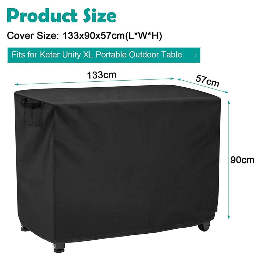 Waterproof Outdoor Prep Movable Dining Cart Pizza Oven Patio Grill Table Cover 104*61*81Cm Smile Home 133*57*90Cm