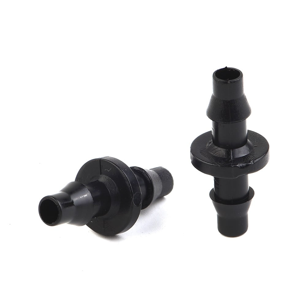 New 100Pc 1/4 Barbed Connector Double Way For 4/7Mm Garden Drip Irrigation Hose Smile Home