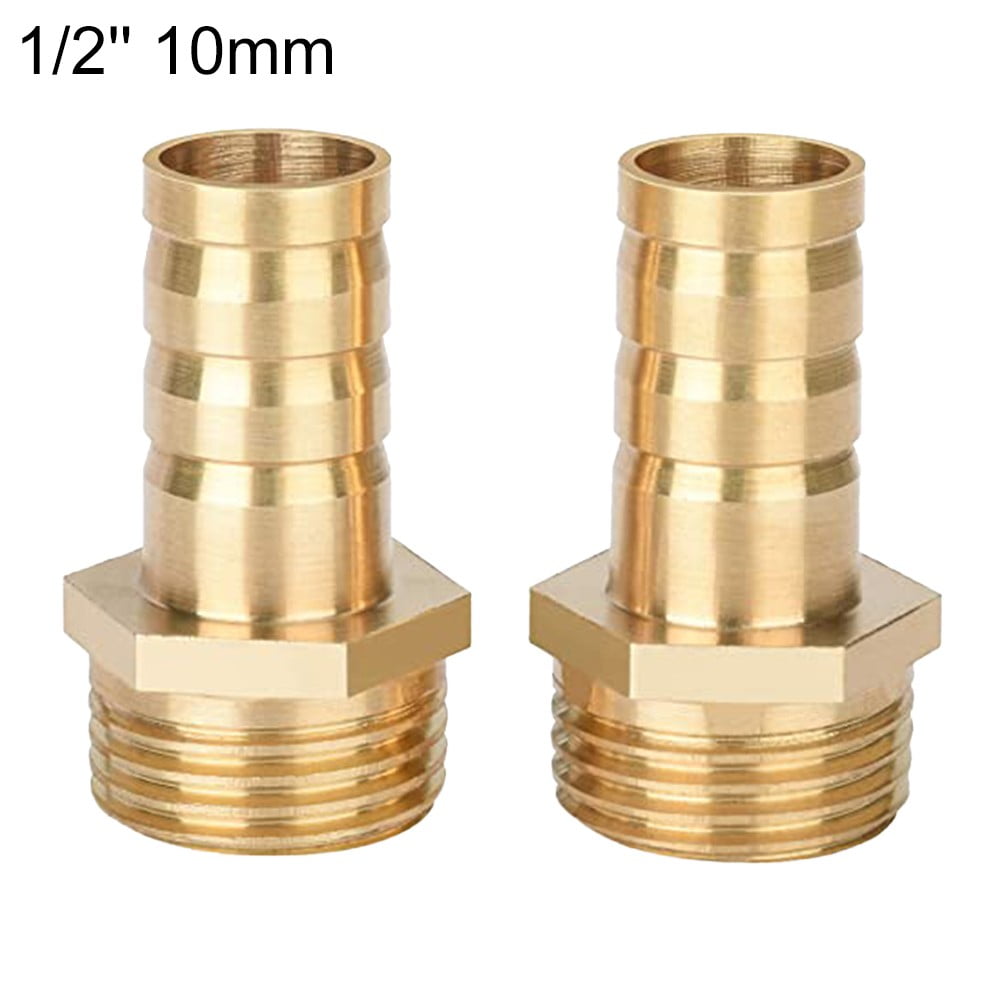 Brass Hose Connector Adapter Screw Connection 1/2" Nozzle (6mm-16mm) 2 pcs 10Mm 1/2\'\' Smile Home