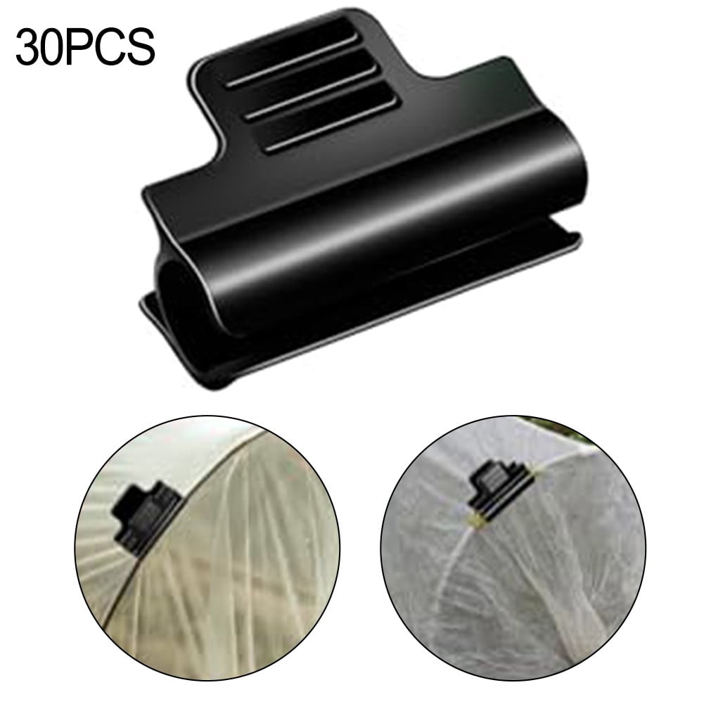 30pcs Greenhouse Pipe Clamps Garden Hoop Raised Bed Plant Clip Row Cover Support Smile Home