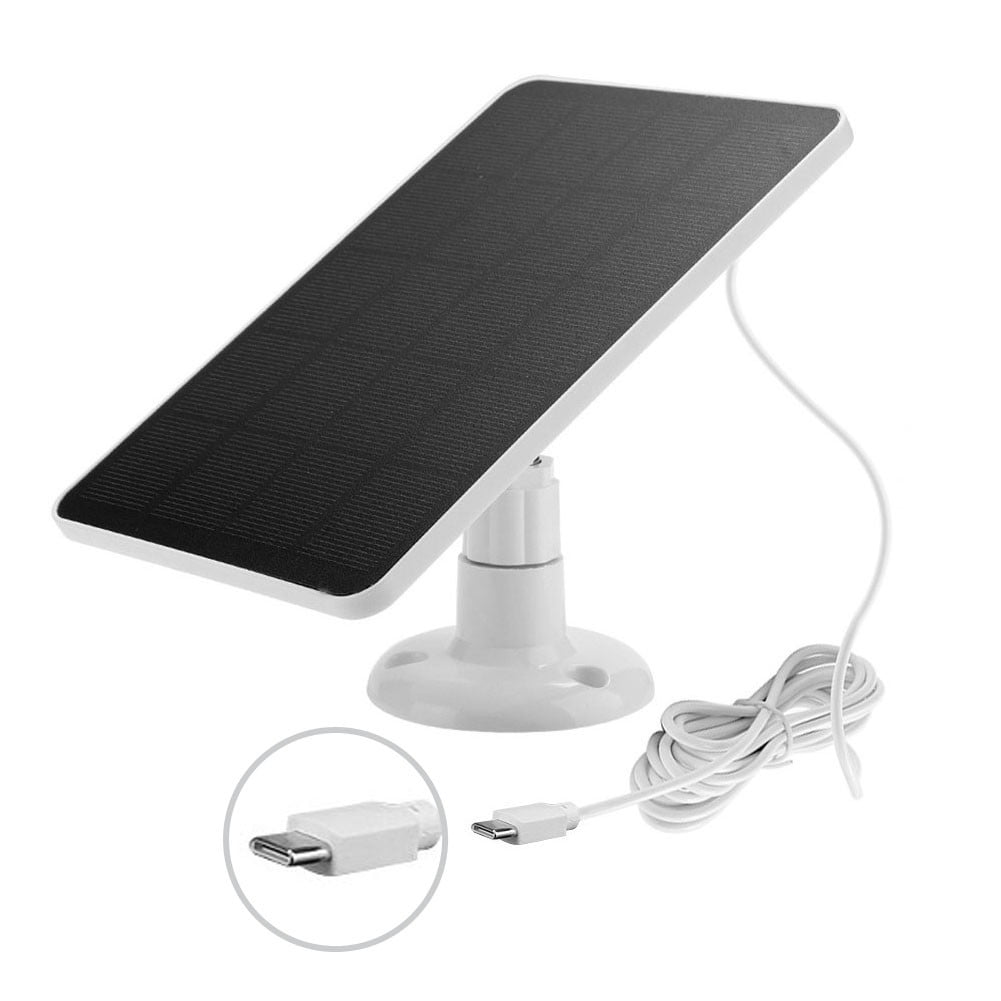 Solar Panel for Blink Camera: 4W Outdoor Solar Charger with 9.84ft Cable! C Black Smile Home C White