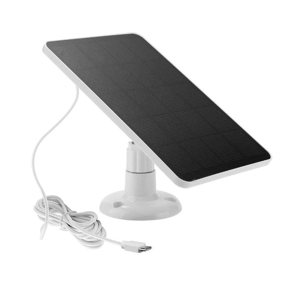Solar Panel for Blink Camera: 4W Outdoor Solar Charger with 9.84ft Cable! C Black Smile Home C White