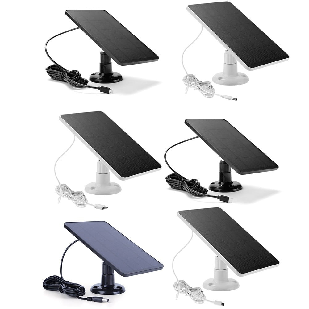 Solar Panel for Blink Camera: 4W Outdoor Solar Charger with 9.84ft Cable! C Black Smile Home C White