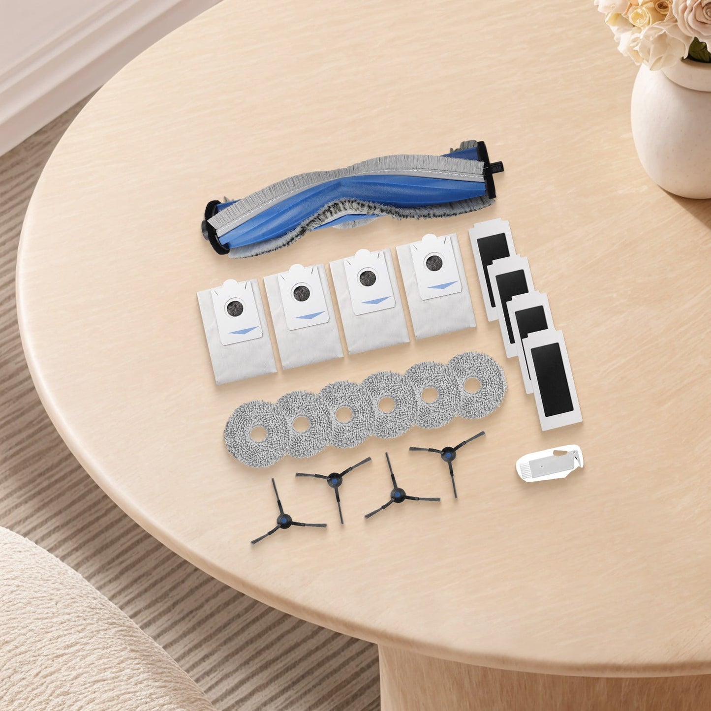 Ecovacs T30S T30S Pro Robot Vacuum Cleaner Replacement Parts Kit With Side Brush Filter Mop Cloth Dust Bag For Home Cleaning Accessories