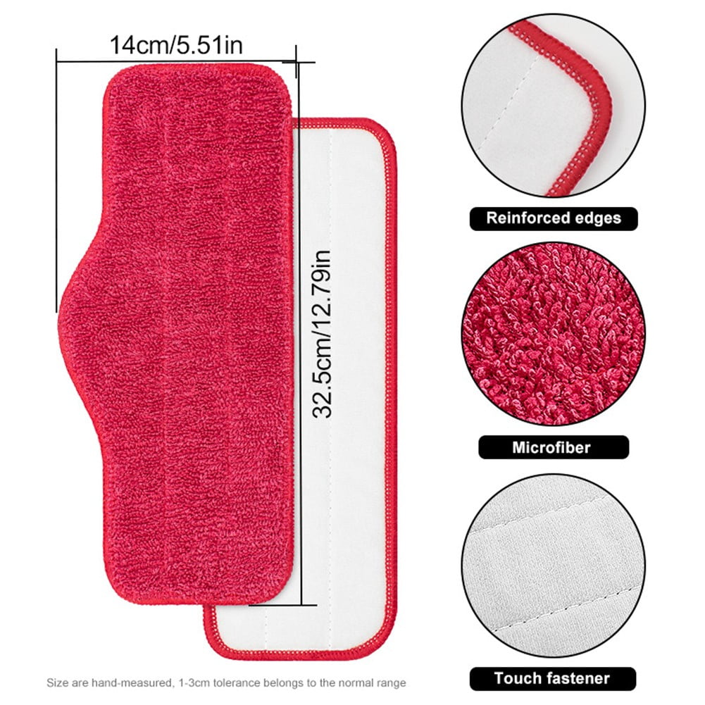 Microfiber Replacement Pads For Schenley Steam Mop - Washable Reusable Quick Dry Mop Pads 6 Pack For Hardwood Tile Laminate Floors 9 Pack