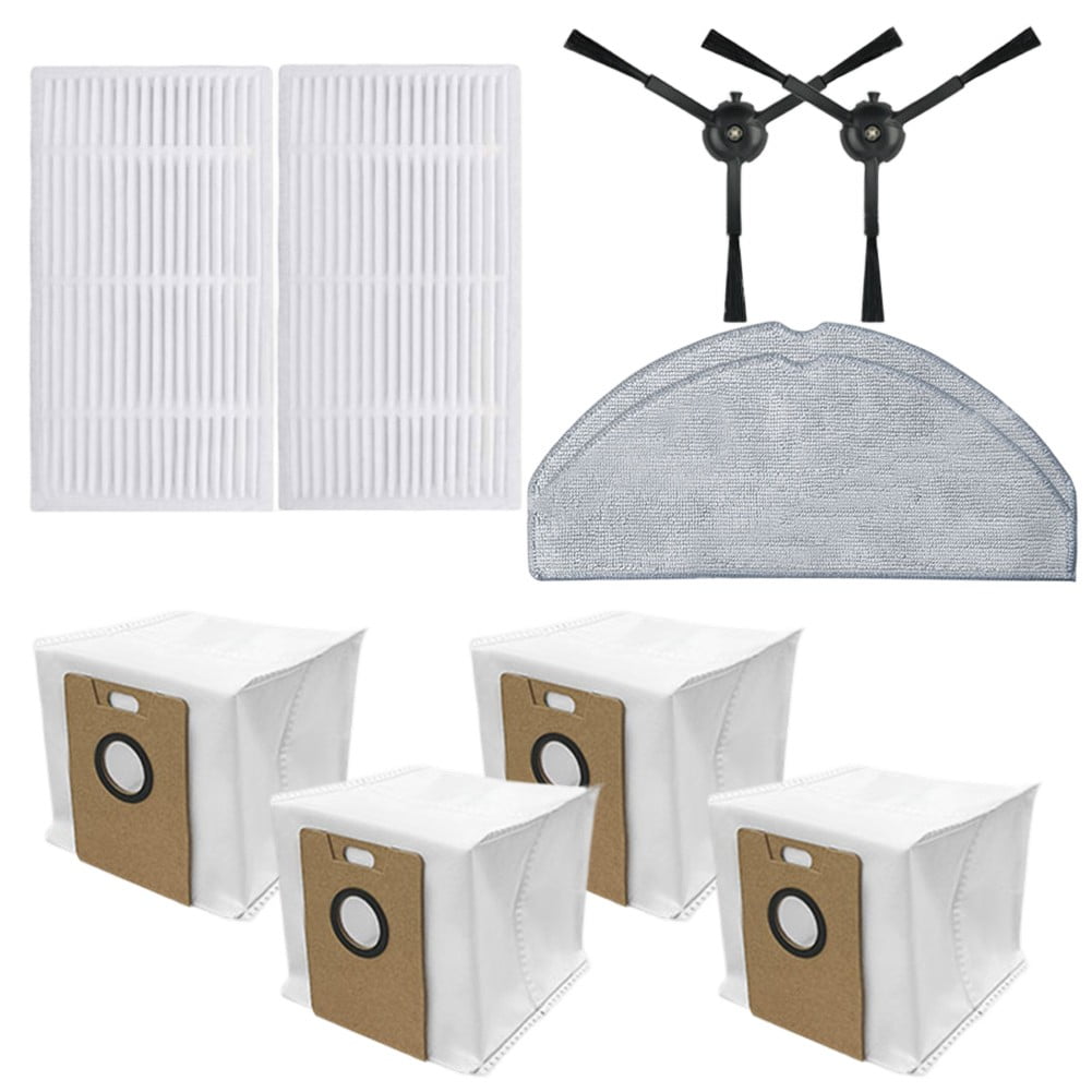 Tapo Vacuum Replacement Side Brush Kit For Rv30 Max/Rv30 Max Plus/Rv20 Max/Rv20 Max Plus - Includes 2 Brushes 2 Filters 2 Mop Cloths & 4 Dust Bags