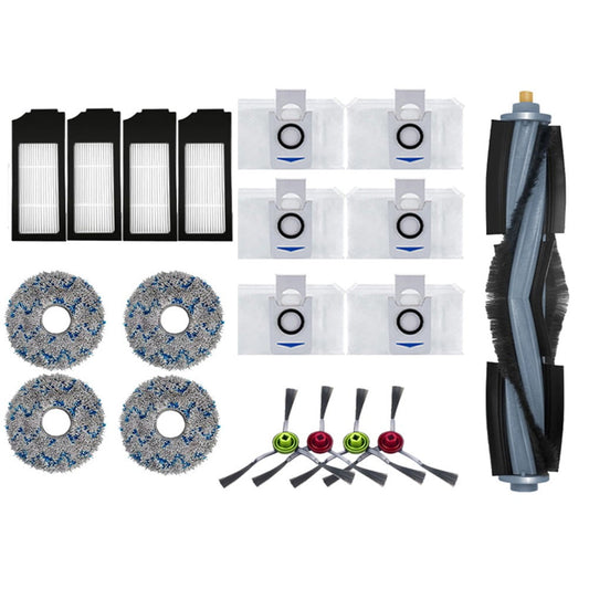 19-Pack Replacement Parts Kit For Ecovacs Deebot X1 Omni Turbo T10 Robot Vacuum Cleaner With Filter Brush Mop Cloths Dust Bag Accessories