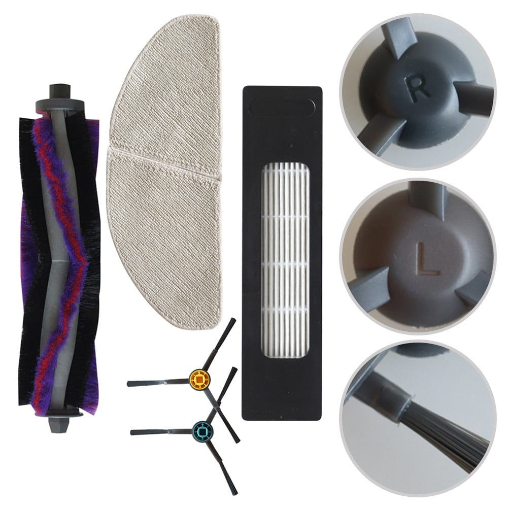 Eureka Ner800 Robot Vacuum Replacement Parts Kit With Main Brush Side Brushes Filters And Mop Cloths For Eureka Vacuum Cleaner Accessories B