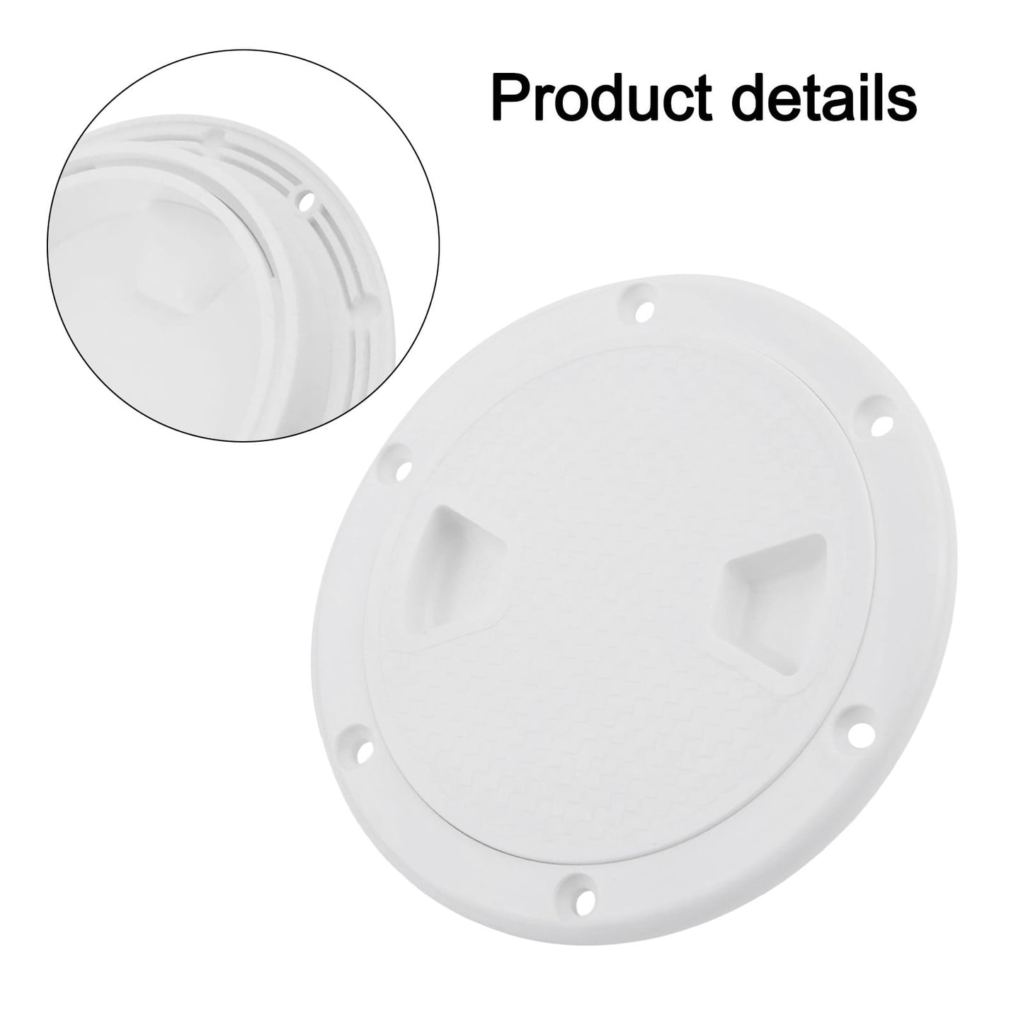 4" 6" 8" White Round Abs Marine Boat Inspection Hatch With Detachable Cover Non Slip Deck Access Panel For Yacht And Watercraft 4 Inch 4"