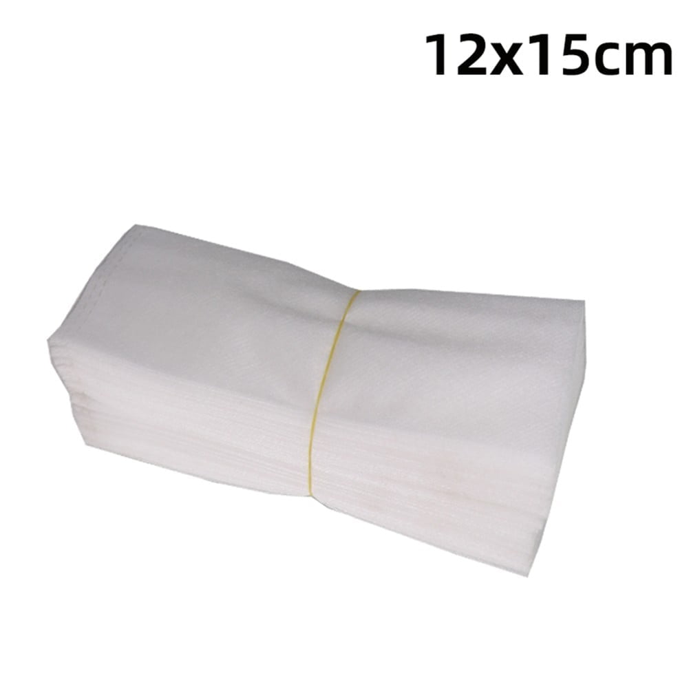 100Pcs White Non-Woven Fabric Plant Grow Bags For Seedlings Flowers Vegetables - Biodegradable Nursery Pots In 6 Sizes From 10X12Cm To 24X27Cm - Breathable Garden Planting Containers 12X15Cm Folding