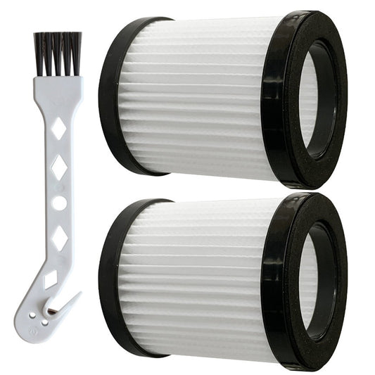 Xl-618A Cordless Vacuum Cleaner Replacement Filter Kit - 4 In 1 Handheld Vacuum Parts With 10Kpa Suction Power - 2 Filters & Cleaning Brush - White & Black