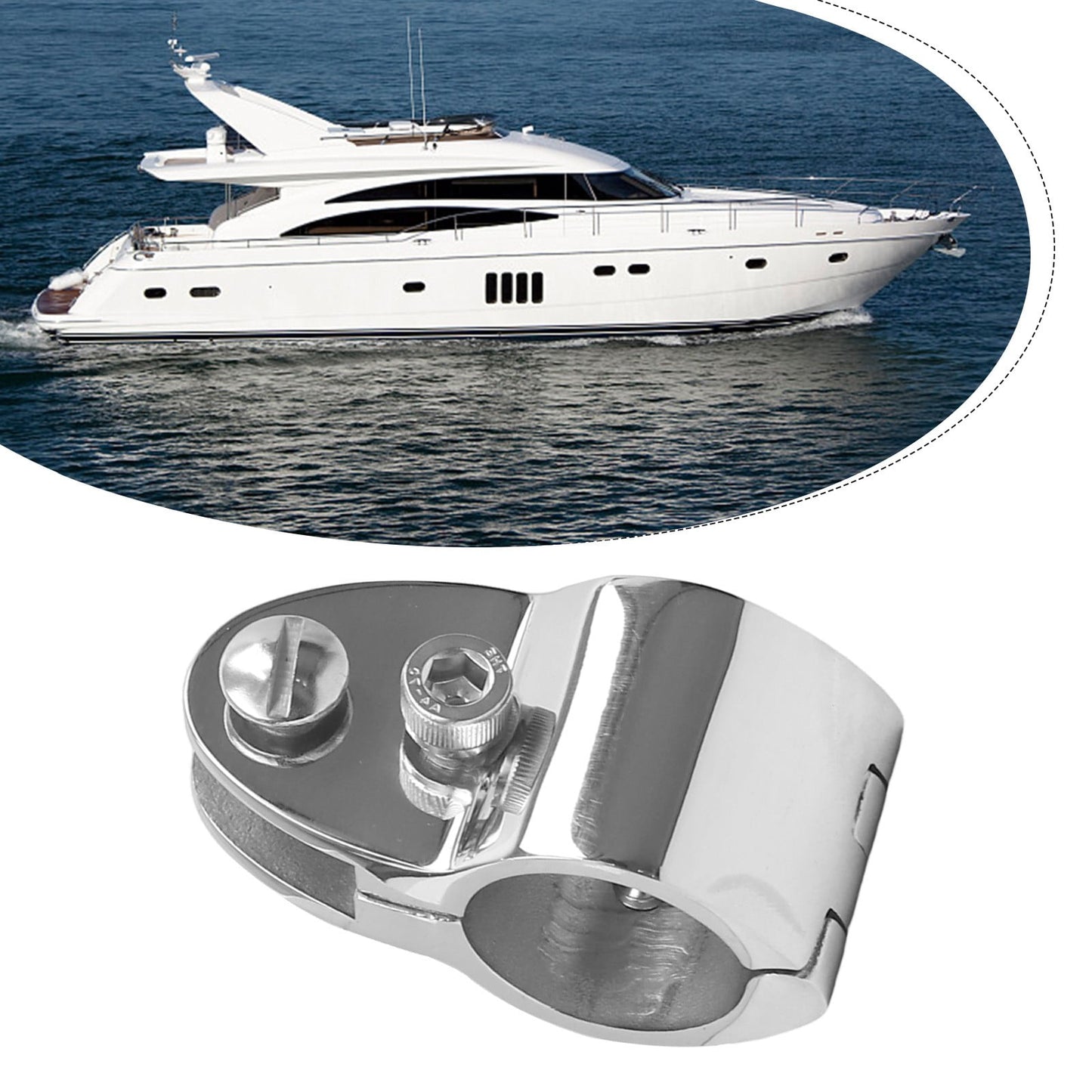 316 Stainless Steel Bimini Top Hinged Jaw Slide Rail Mount For 1 Inch Marine Tubing Accessories Boat Hardware 22Mm 25Mm 25Mm 25 mm