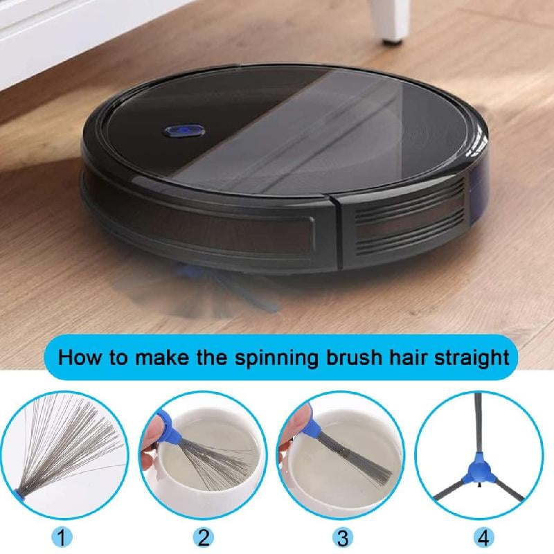 JZROCKER 10 Pack Replacement Side Brushes Tool Easy Installation Sweeper Part Suitable for 11S 30C Robot Vacuum