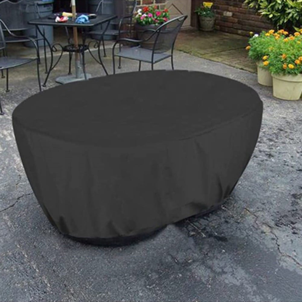 210D Oxford Fabric Stock Tank Cover Oval Ice Bath Cover Gallon Basin Waterproof Drawstring Pool Protector 50Gallon 300 gal