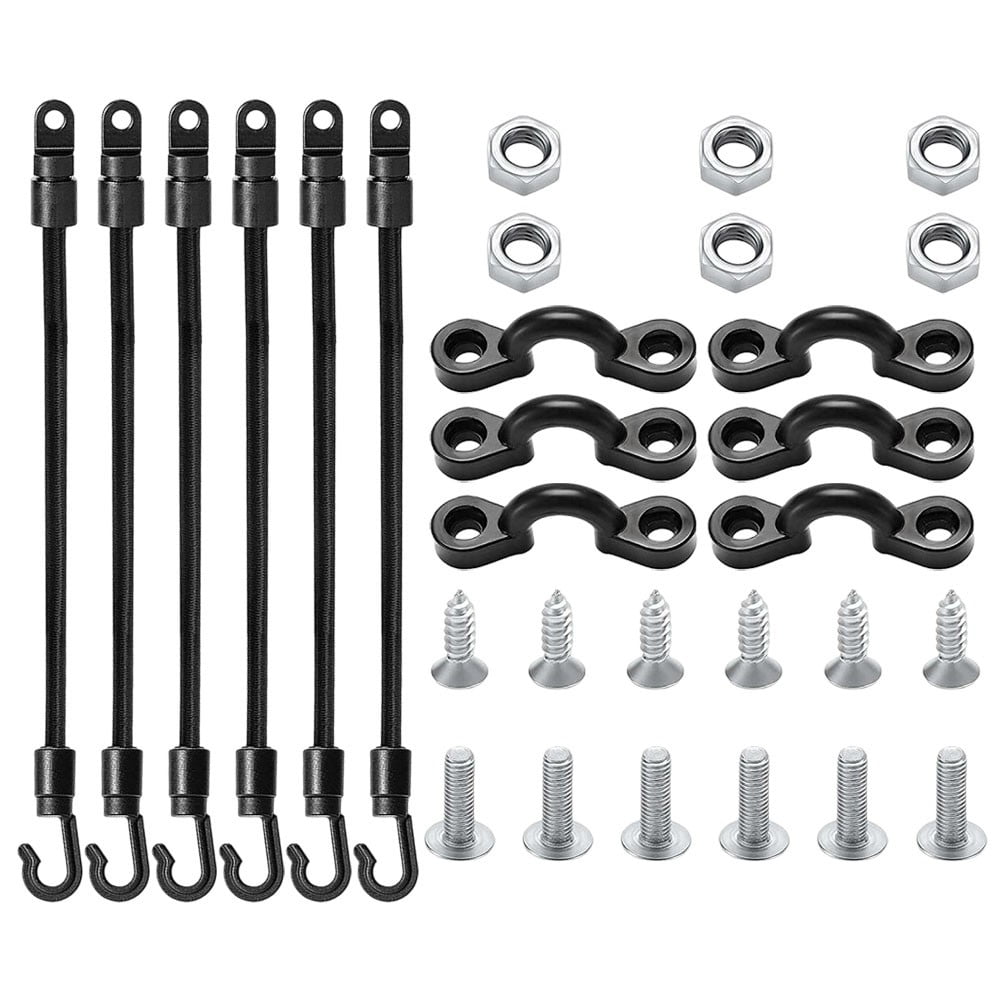 Fankenuo 6 Set 18 Inch Fishing Rod Straps for Boat Deck Fishing Rod Tie Down for Kayak 4#