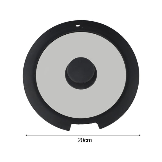 Sleek Black White Silicone Lids Available in Size Range of 18cm to 26cm B 20CM A 20CM
