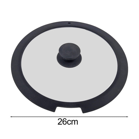 Sleek Black White Silicone Lids Available in Size Range of 18cm to 26cm B 20CM A 26CM
