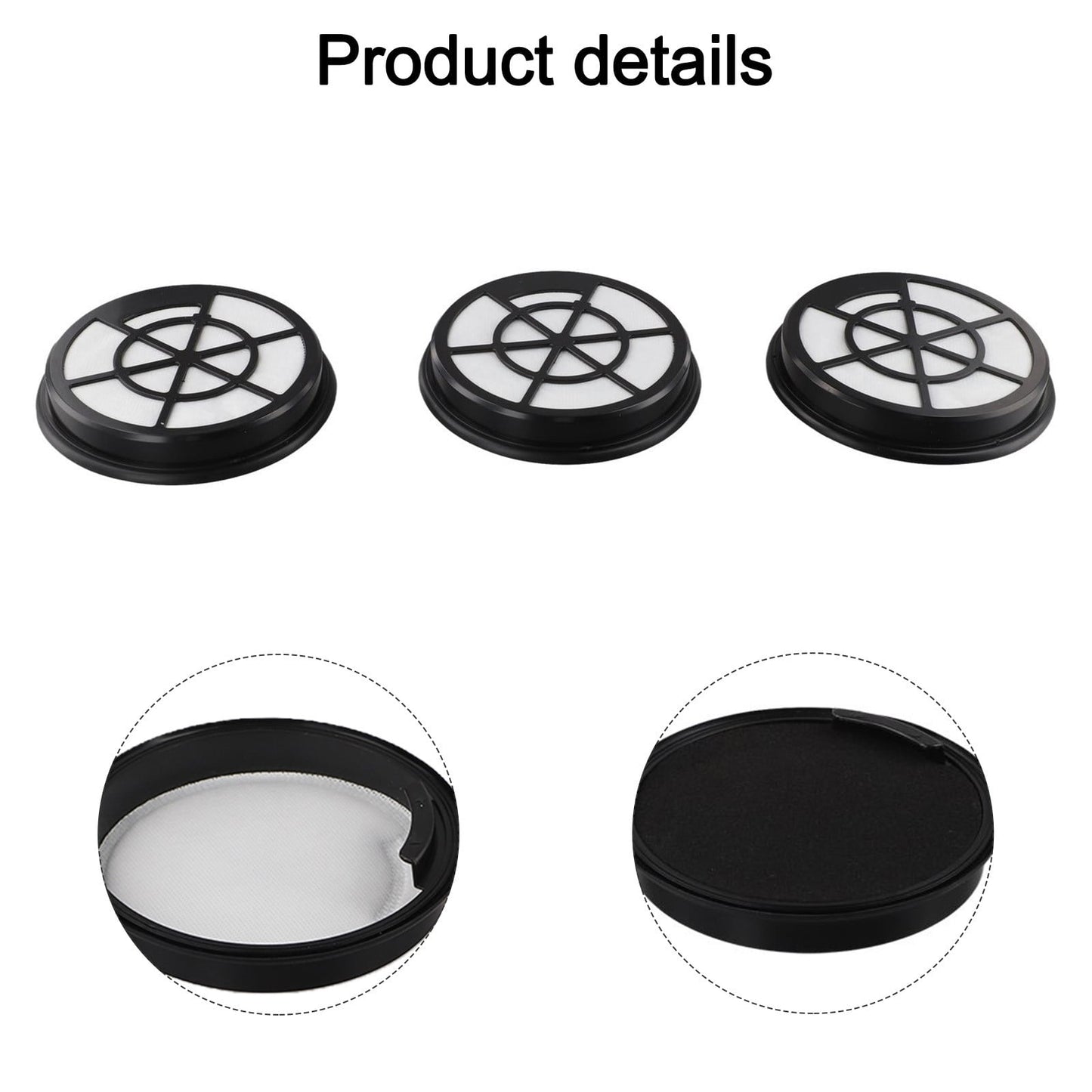 6PCS Filter Sponge Filters Fit For Eureka NEN0101 NEN0106 NEN110A NEN110B NEN110D For Whirlwind Bagless Cleaner Home Appliance