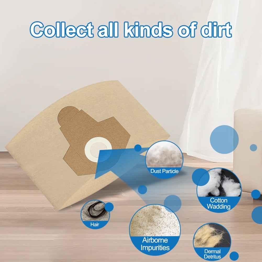 5PC Wet/dry Acuum Cleaner 20L Paper Bag Dust Collection Bag For Einhell TVC18/20 For Einhell BT-VC1250S TC-VC 18/20 Li S-Solo