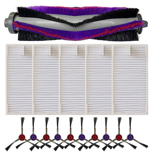 Main Roller Side Brush Filter Kit For M9 For Eureka E20 Plus For VCR S10 Plus Vacuum Replacement Accessories Long-lasting Tools B