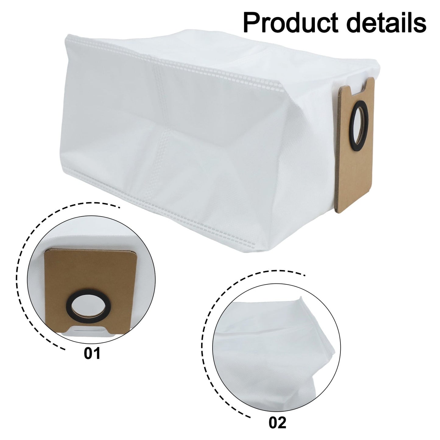 4 Pack Dust Bags For TAB Fairy 10 Robot Vacuum Cleaner Replacement Non-Woven Filter Bags Dust Bag Accessories