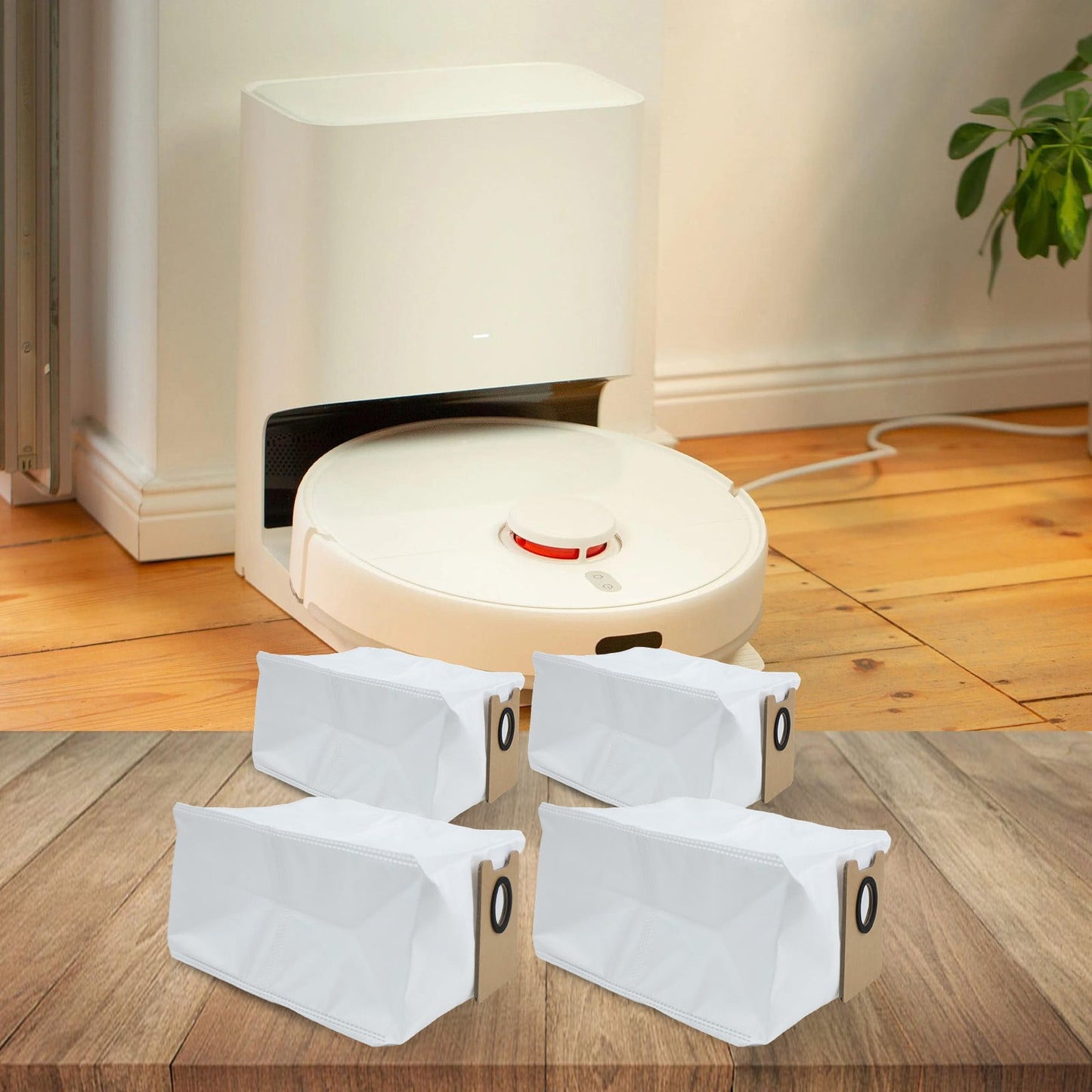 4 Pack Dust Bags For TAB Fairy 10 Robot Vacuum Cleaner Replacement Non-Woven Filter Bags Dust Bag Accessories