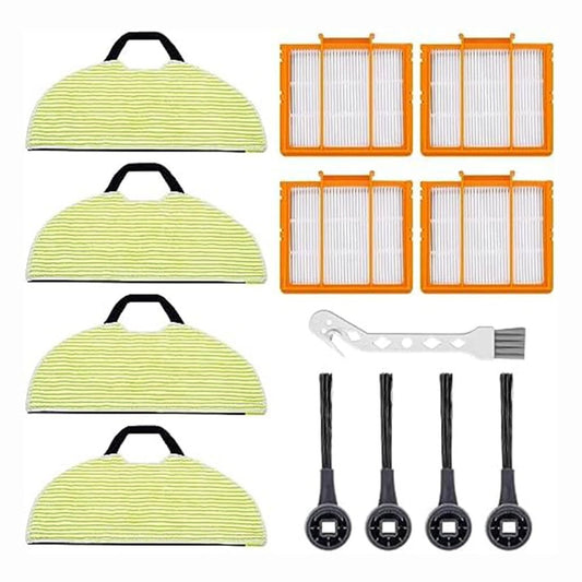 For Shark RV2610WA RV2620WA RV2410WD AV2610WA AI Ultra 2-in-1 Robot Vacuum Cleaner Filter Rag Side Brush Kit