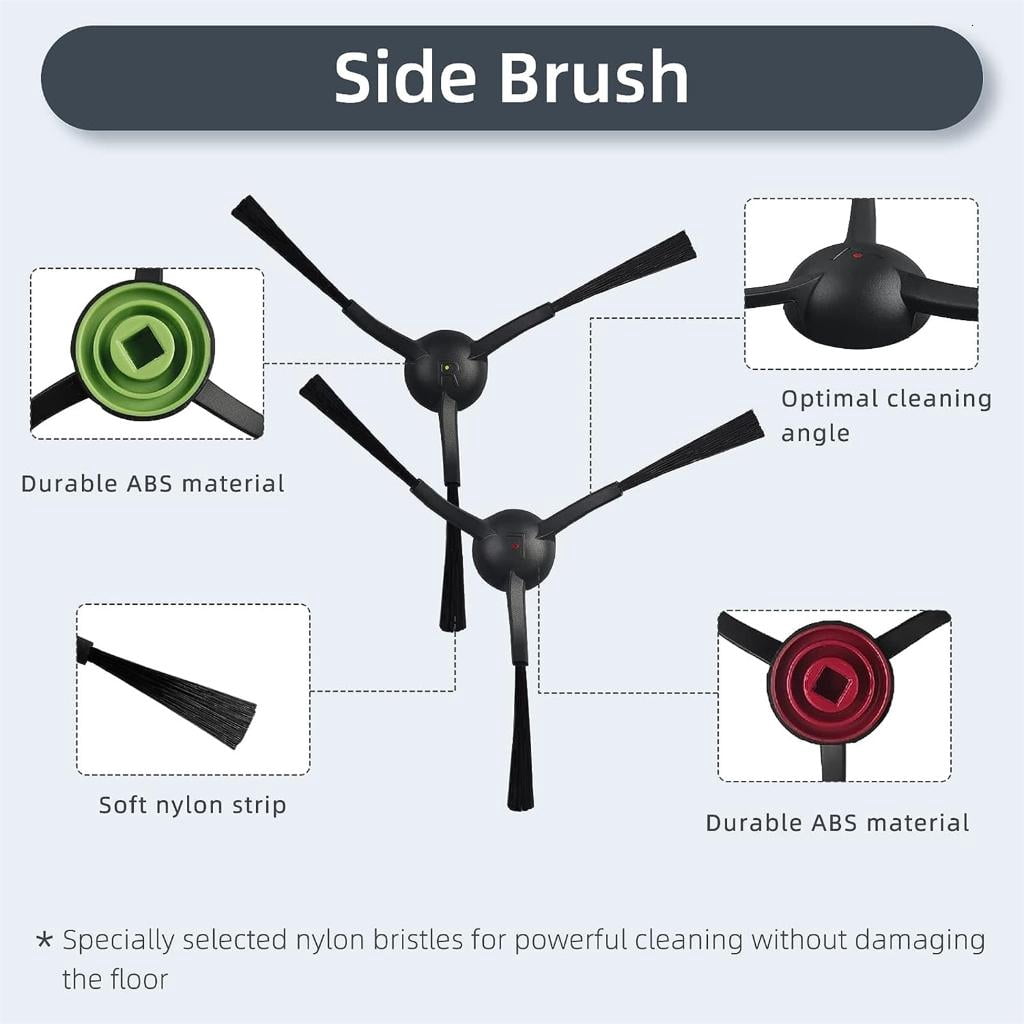 Sweeper HEPA Filter Vacuum Roller Brush Side Brush Mopping Pads Replacement for G8000 G8000Pro Sweeping Robot