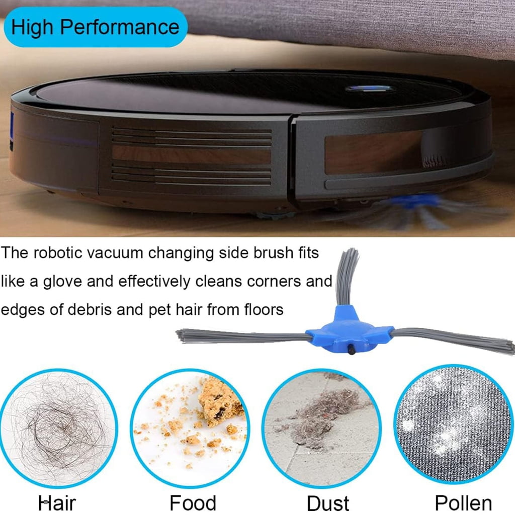 BQBQERT 10 Pack Replacement Side Brushes Tool Easy Installation Sweeper Part Suitable for 11S 30C Robot Vacuum