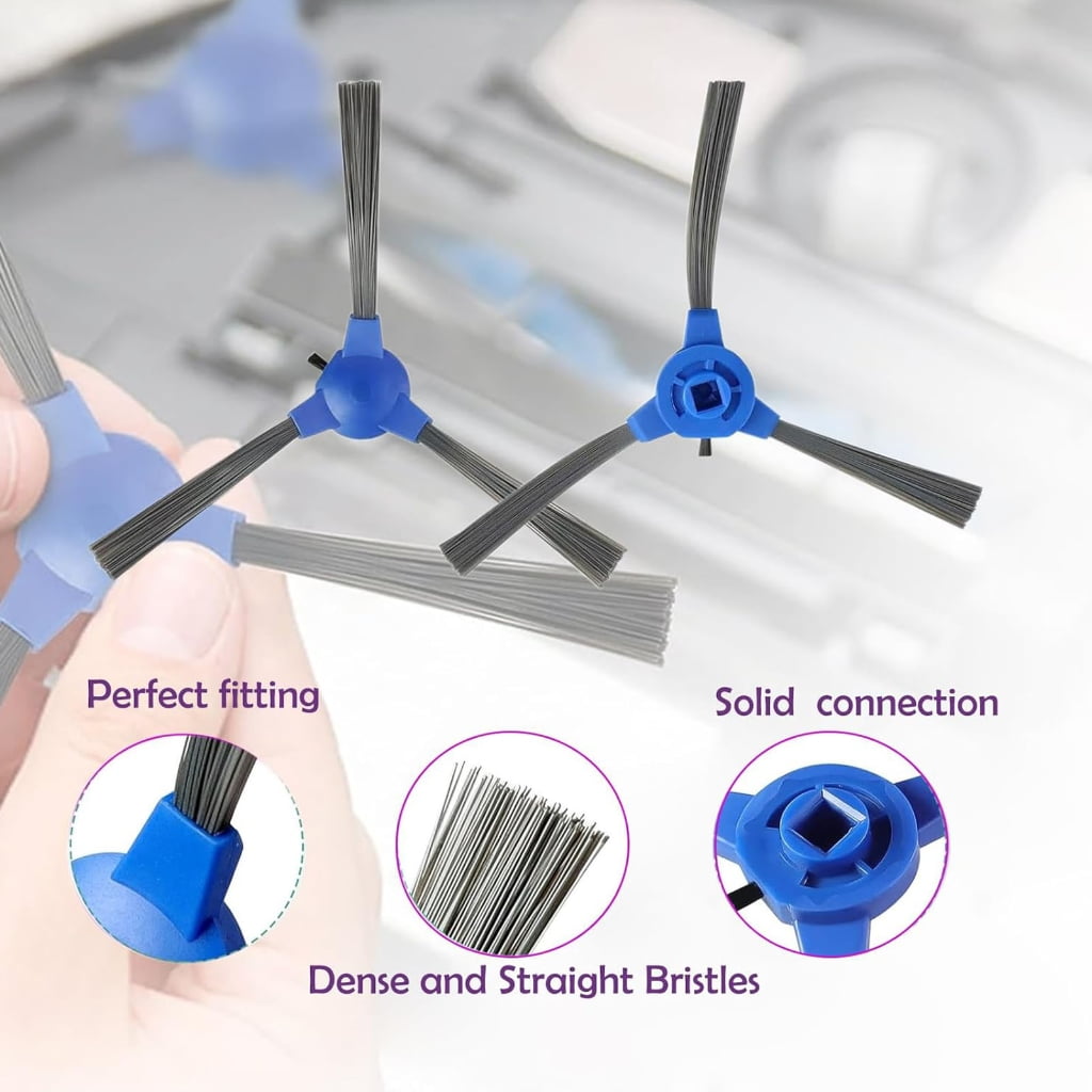 BQBQERT 10 Pack Replacement Side Brushes Tool Easy Installation Sweeper Part Suitable for 11S 30C Robot Vacuum