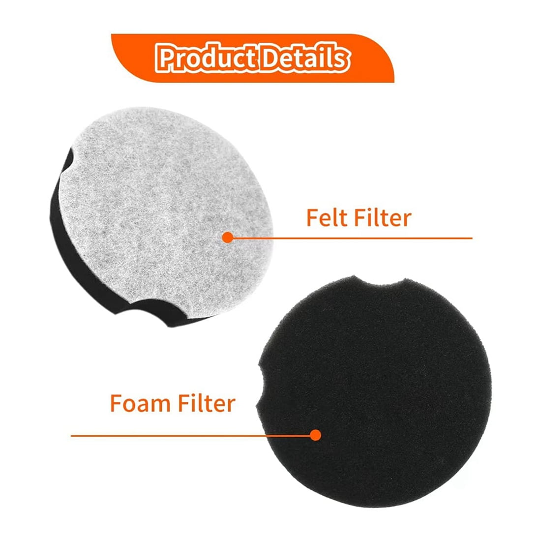 Vacuum Cleaner Filters for PowerForce Compact Upright 1520 and 2112 Series Vacuum Cleaner (5 Pack) White & black