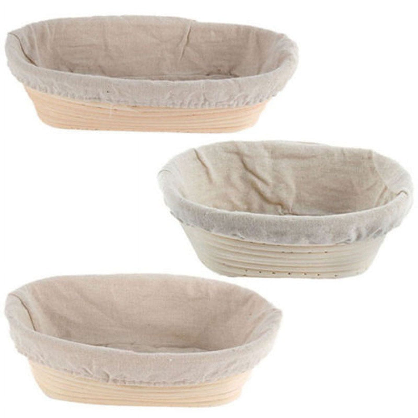 Lierteer Rattan Basket Bread Banneton Brotform Dough Proofing Proving Rattan Multi-Sizes 17*12*6 cm