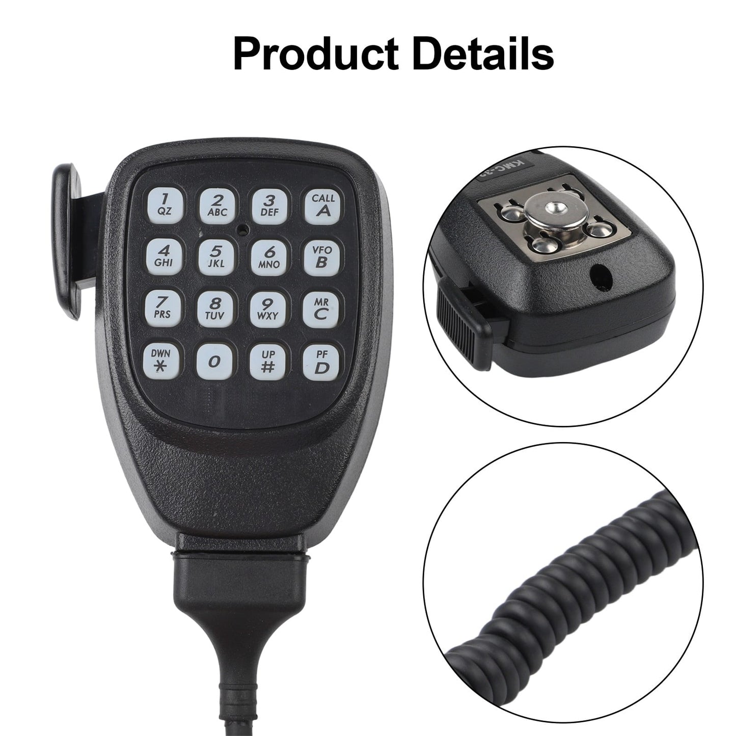 Mc-59 Microphone For Kenwood Tm-271A, Tm-281A, Tm471A, Tm-D710A, And Tm-V71A Mobile Intercoms, Large-Format Microphone Tools As Shown