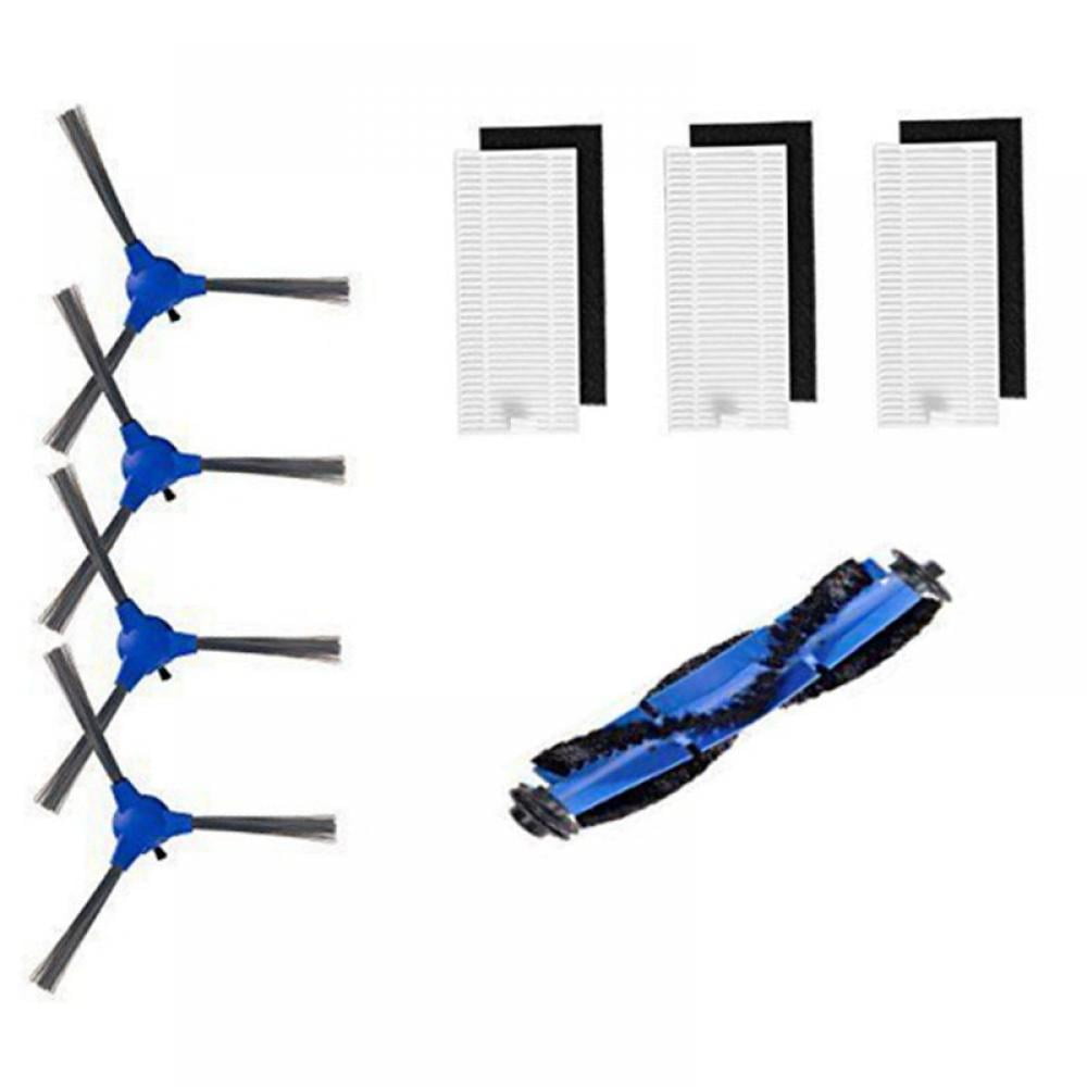 8Pcs Replacement Parts Compatible with Robot Vacuum Cleaner RoboVac 11S, 12, 15T, 15C, 25C, 30, 30C Slim Carpet Sweeper Filter Side Spin Brushes & Main Roller Brush Attachment