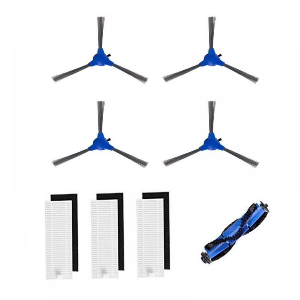 8Pcs Replacement Parts Compatible with Robot Vacuum Cleaner RoboVac 11S, 12, 15T, 15C, 25C, 30, 30C Slim Carpet Sweeper Filter Side Spin Brushes & Main Roller Brush Attachment