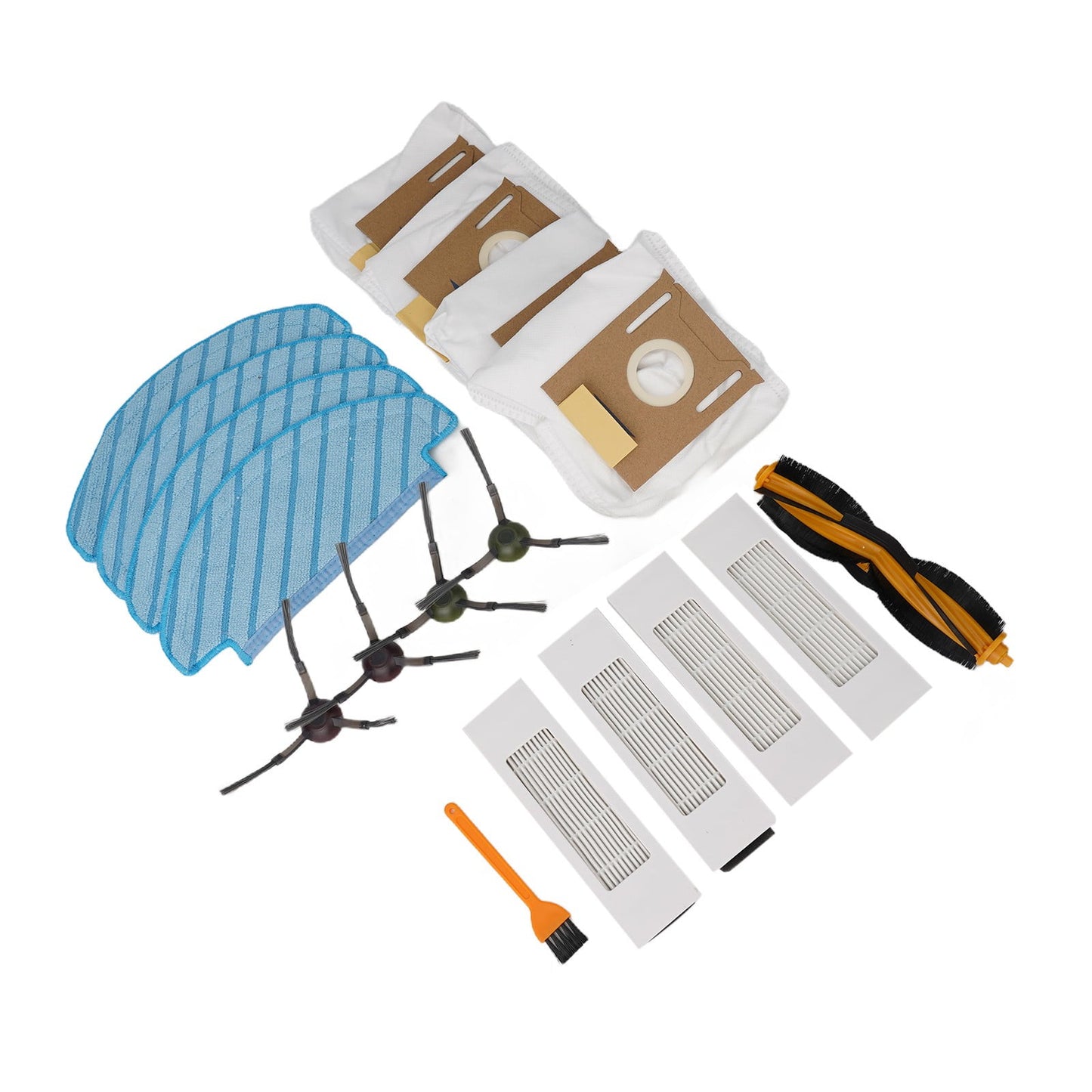 ECOVACS DEEBOOT N10/N10 PLUS Sweeping Machine Accessory Kit: Brush Roller, Side Brush, Mop Cloth, Filter, Dust Bag, Cleaning Brush Included